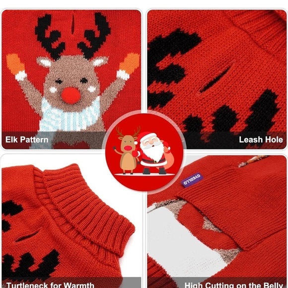 CYEOLLO ugly Christmas Elk sweater dog outfit size 3XL - Picture 2 of 10